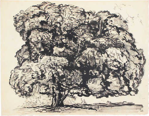 Тарханов Михаил Михайлович. Пейзаж с деревом 